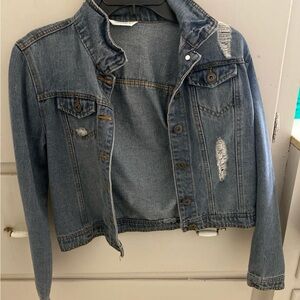 Highway Jeans Distressed Blue Denim Jacket